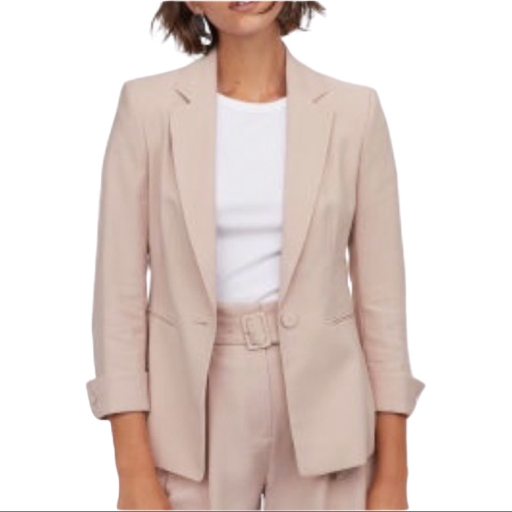H&M Business Casual Blazer Size 6 Beige Sand